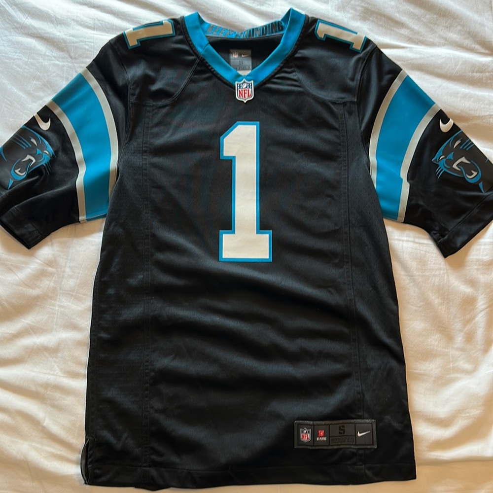 Nike on field Carolina Panthers Cam Newton #1 jersey size small
